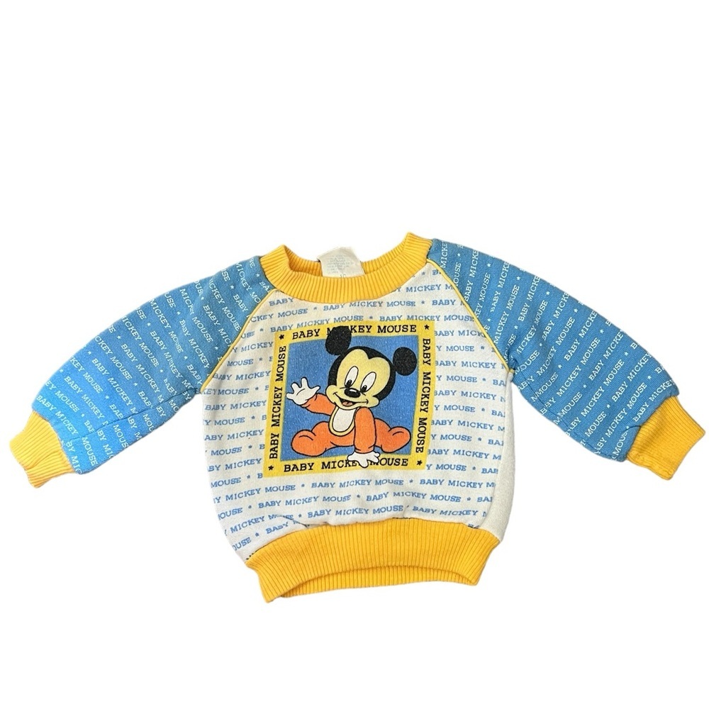 Disney Babies | Vintage Mickey Mouse graphic crew neck sweatshirt size n…